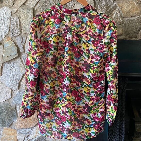 𝅺🆕 Dex Sheer Floral Rose Print Long Sleeve - Picture 2 of 6